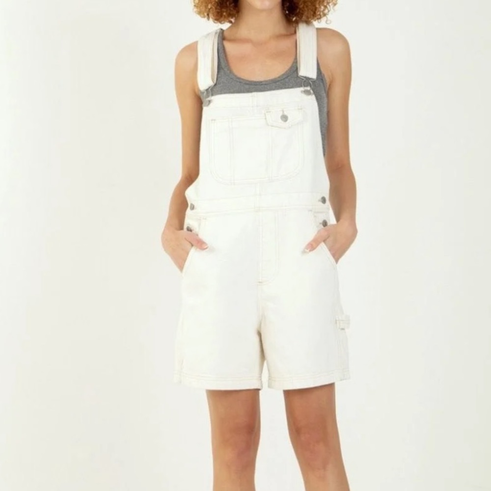 White Levi’s Overalls